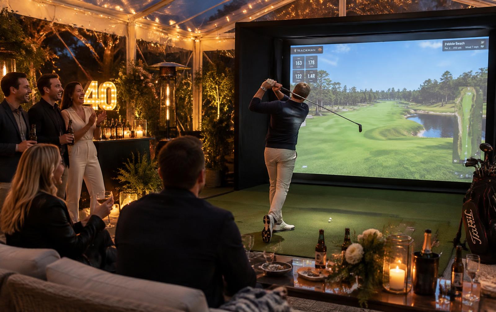 Parties golf simulator experience